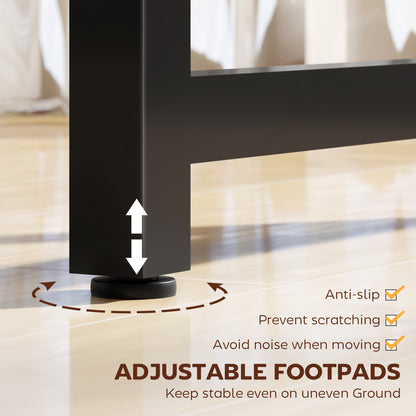 L-Shaped Computer Desk Study Workstation with 2 Shelves, Steel Frame