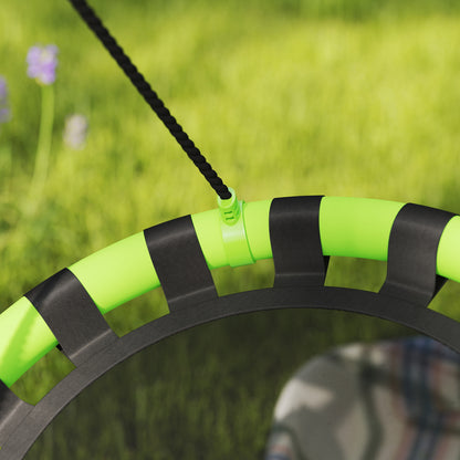 Kid Nest Swing Seat, 60cm Diameter Round Saucer Swing Set, Black