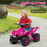 6V Kids Electric Quad Bike with Music, Forward Function, Pink