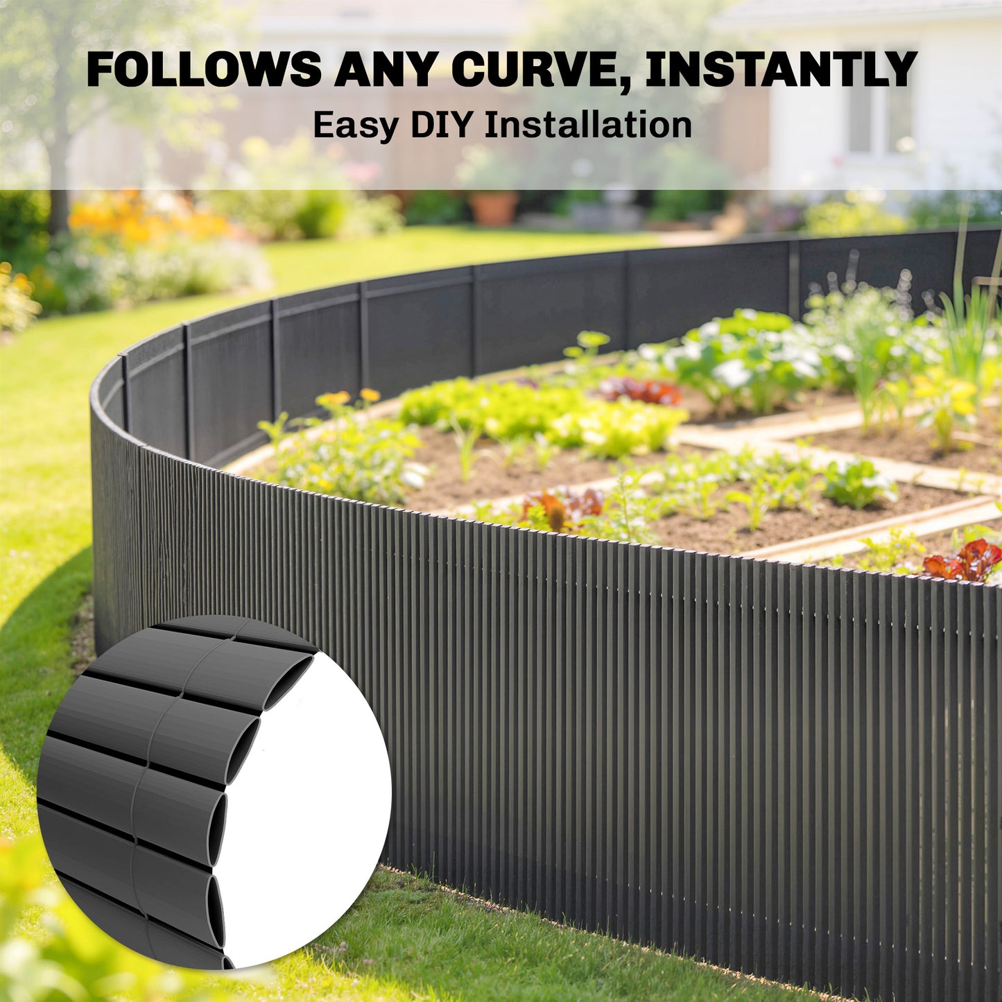 2Pcs Plastic Privacy Screening Fence, 1x5 m Windbreak Fence Grey