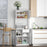 Kitchen Cupboard with Doors Cabinet Shelves Drawer Open Countertop Storage Cabinet for Living Room, Entrance, White