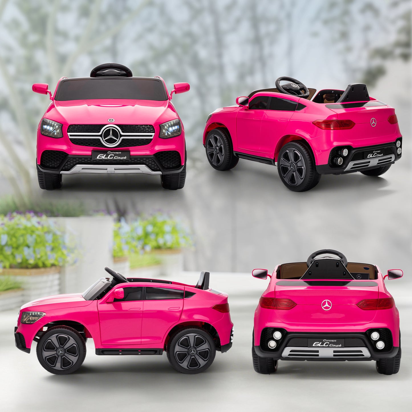 Mercedes-Benz GLC Licensed Kids Ride on Car with Remote, Pink