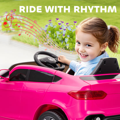 Mercedes-Benz GLC Licensed Kids Ride on Car with Remote, Pink