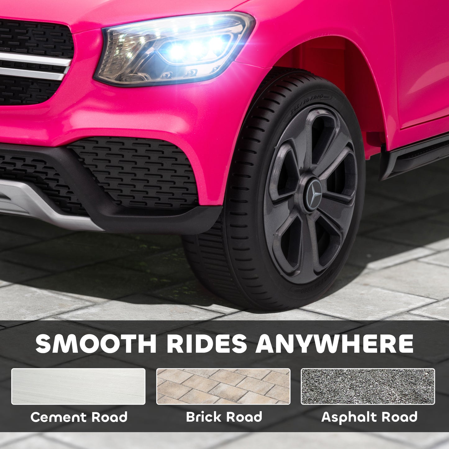 Mercedes-Benz GLC Licensed Kids Ride on Car with Remote, Pink