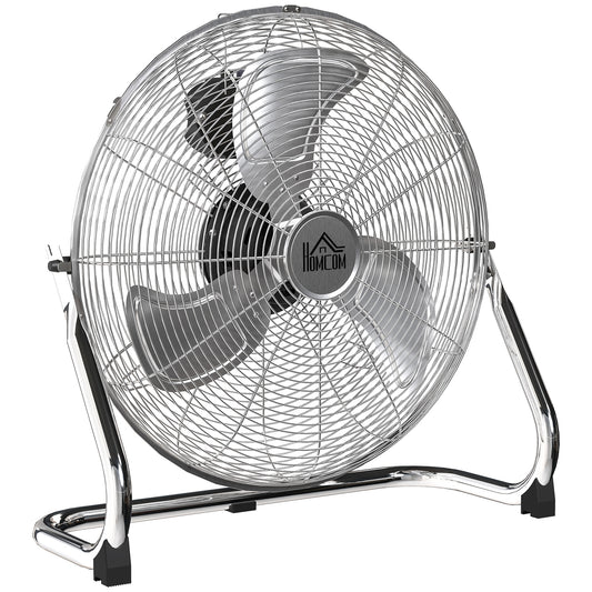 Electric Portable Table Fan with Powerful Airflow, Silver Tone