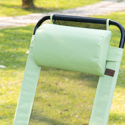 Garden Chairs Set of 2 Folding Camping Chair Recliners, Green