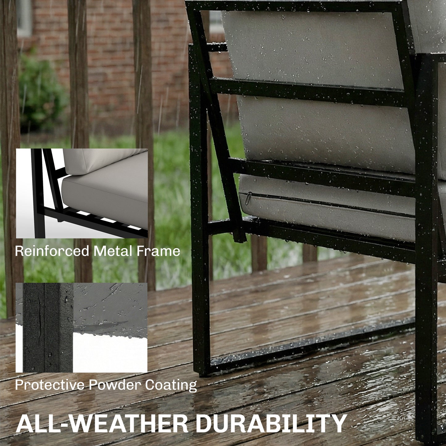 Outdoor Garden Furniture Set, 4 Piece Patio Furniture