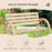 2 Seater Garden Bench w/ Wooden Cart Wagon Wheel Natural