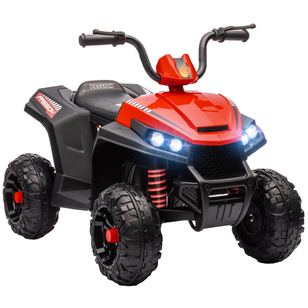 12V Kids Electric Quad Bike with 4 Wheels Spring Suspension, Red