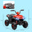 12V Kids Electric Quad Bike with 4 Wheels Spring Suspension, Red