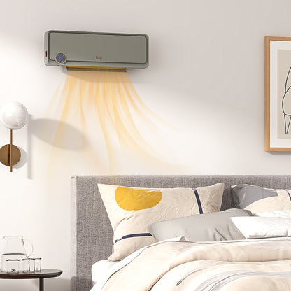 1000W/2000W Wall Downflow Heater Adjustable Temperature w/ Timer