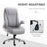 High Back Executive Office Chair Home Swivel PU Leather Ergonomic Chair, with Flip-up Arm, Wheels, Adjustable Height, Grey