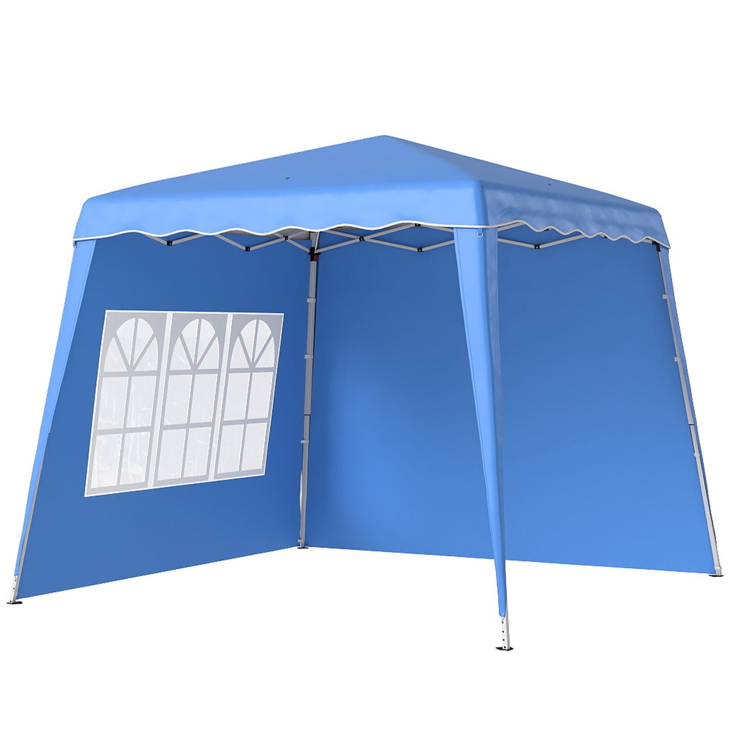 2.4 x 2.4m UV50+ Pop Up Gazebo Canopy Tent with Carry Bag, Blue