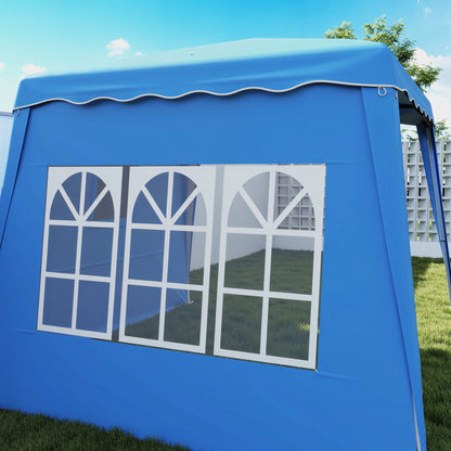 2.4 x 2.4m UV50+ Pop Up Gazebo Canopy Tent with Carry Bag, Blue