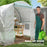 Polytunnel Greenhouse Outdoor Grow House Roll Up Door Windows 2x2.5m