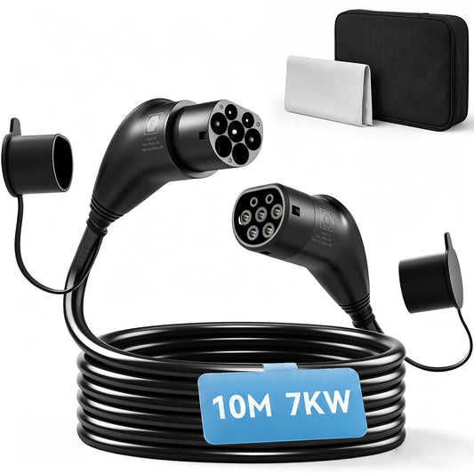Type 2 EV Charging Cable, 7kW, 32A, Mode 3, 1-Phase, 10m