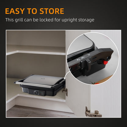 Health Grill & Panini Press, 4 Slice Toastie Machine, 2000W Electric Non-stick Grill with 180√Ç¬∞ Flat Open, Drip Tray and Adjustable Temperature