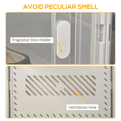 8PCS Stackable Clear Plastic Shoe Storage Box for UK/EU Size 12/46