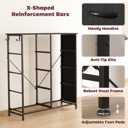 Fabric Chest of Drawers, 8 Drawer Dresser for Bedroom, Black