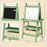 Double-Sided Art Easel for Kids w/ Paper Roll, Storage Baskets Green