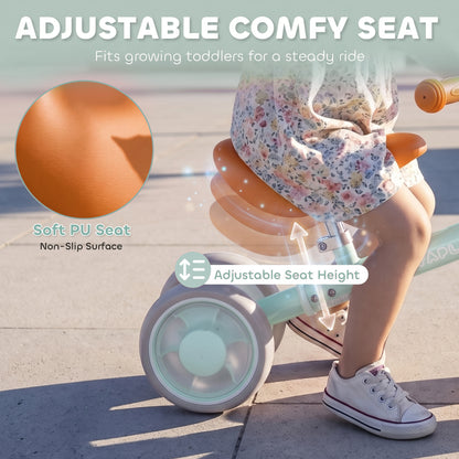 Baby Balance Bike for 1-2 Years Old, Light-up Toddler Balance Bike