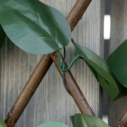 4 Pieces Expanding Trellis Fence, 2m x 1m Artificial Plant Fence, Decorative Trellis Garden Telescopic Hedge Privacy Screen Greenery Walls