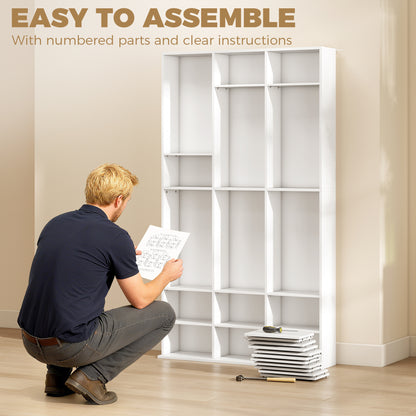 835 CD/500 DVD Storage Unit, Blu-ray Media Storage Shelf, White