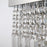 Modern Crystal Ceiling Square Crystal Chandelier for Living Room, Dining Room, Hall, E14 Base, Silver, 80 x 25 x 23cm