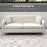 165cm 2 Seater Sofa for Living Room, Modern Fabric Couch, Tufted Loveseat Sofa Settee w/ Steel Legs, 2 Storage Pockets, Beige