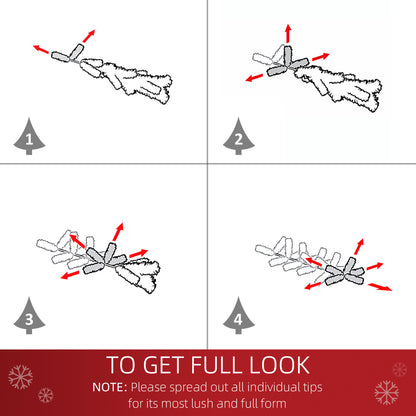 5ft Snow Artificial Christmas Tree w/ Metal Stand Decorations Home White