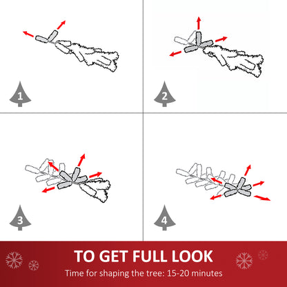 Artificial Fibre Optic Christmas Tree Seasonal Decoration w/ 16 LED