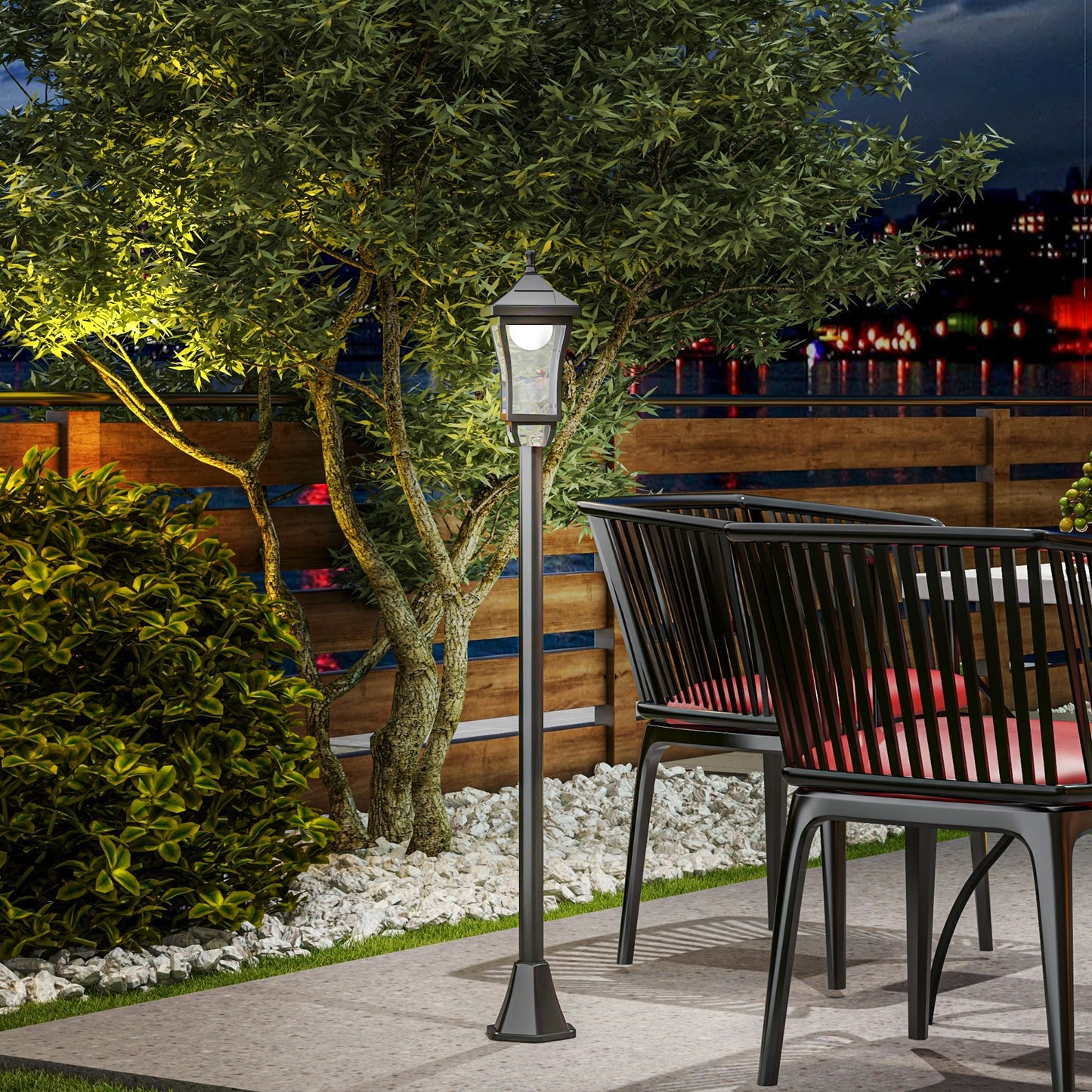 1.3 m LED Garden Lamp Post Light, Waterproof IP44, Cool White