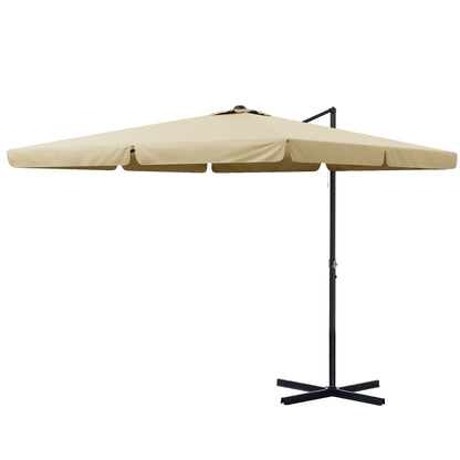 3(m) Cantilever Roma Parasol, Hanging Garden Parasol, Aluminium Square Patio Umbrella with Crank Handle and Tilt, Sun Shade