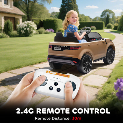 Land Rover Discovery Licensed 12V Kids Electric Car w/ Remote Khaki