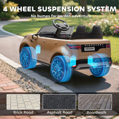 Land Rover Discovery Licensed 12V Kids Electric Car w/ Remote Khaki