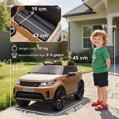 Land Rover Discovery Licensed 12V Kids Electric Car w/ Remote Khaki