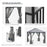 3 x 3 M Garden Gazebo Patio Party Tent Shelter Outdoor Canopy Double Tier Sun Shade Metal Frame Grey