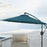 3(m) Cantilever Parasol with Cross Base, Banana Parasol with Crank Handle, Tilt and 8 Ribs, Round Hanging Patio Umbrella