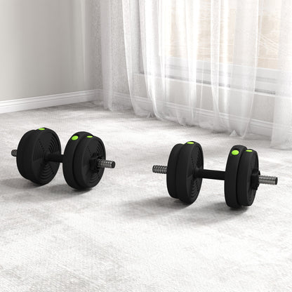 15KG Adjustable Dumbbells Weight Barbell & Dumbbells Set, Free Weights Set for Home Gym Strength Training