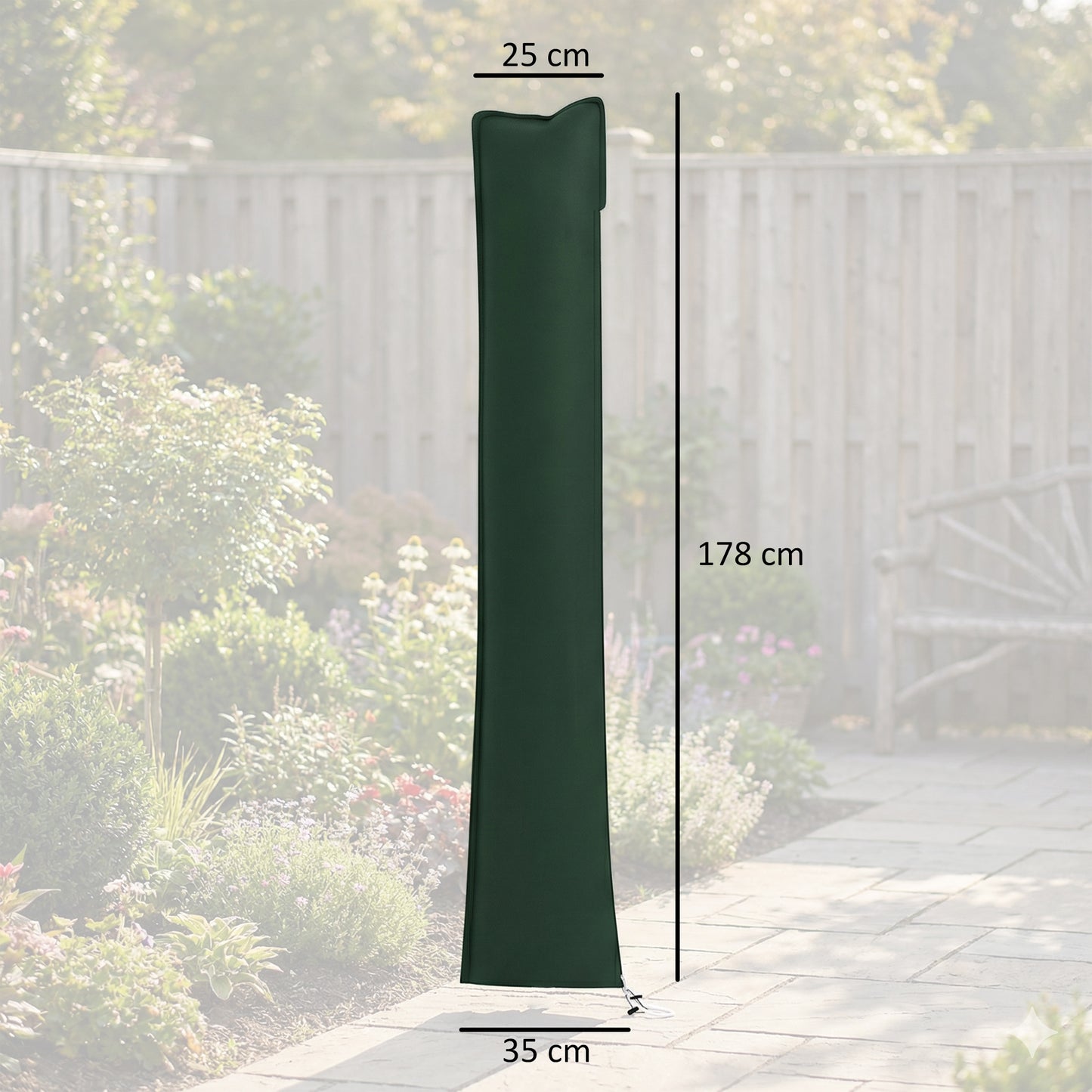 Parasol Cover, Patio Cantilever Cover, Banana Umbrella Cover, Green