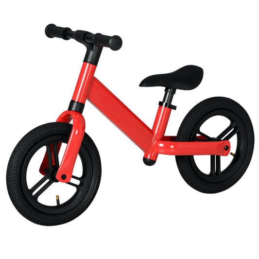 AIYAPLAY 12" Kids Balance Bike, No Pedal Training Bike for Children with Adjustable Seat, 360¬∞ Rotation Handlebars - Red