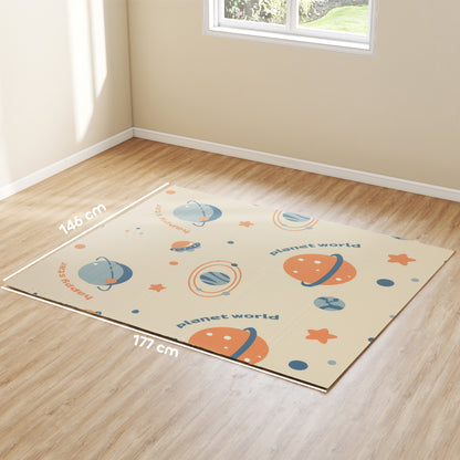 Baby Play Mat, Double Sided Crawling Mat, Astronaut & Planet Theme