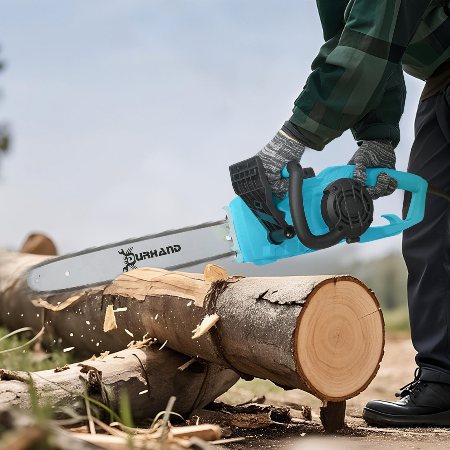 Electric Chainsaw Garden Tools, 2000 W for Wood, Blue