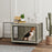 Dog Crate Furniture on Wheels, Dog Cage End Side Table with Lockable Double Doors, for Medium Dogs, 80 x 56 x 62.5cm, Grey