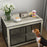 Dog Crate Furniture on Wheels, Dog Cage End Side Table with Lockable Double Doors, for Medium Dogs, 80 x 56 x 62.5cm, Grey