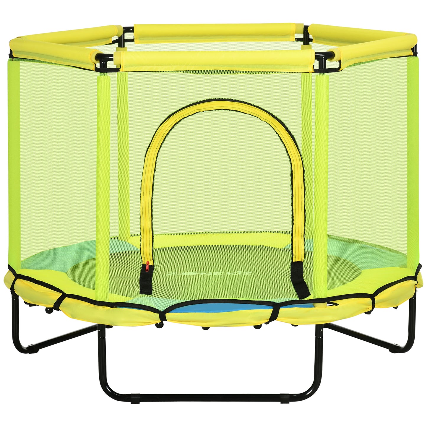 4.6FT Kids Trampoline with Enclosure Safety Net for 3-10 YearsYellow