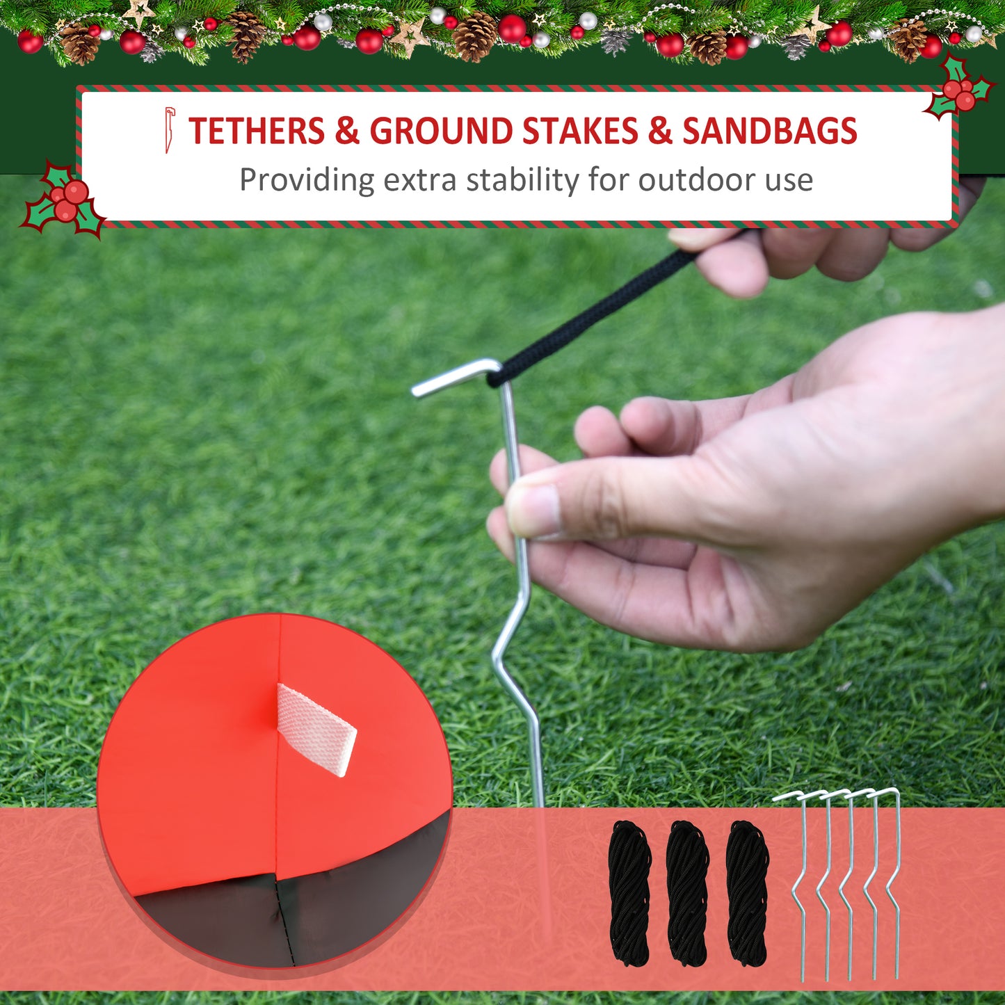 8ft Lighted Christmas Inflatable Santa Claus Gift Bag Yard Decoration