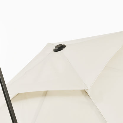 360° Cantilever Parasol Roma Umbrella w/ Base Weights, Beige