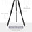 Modern Tripod Standing Lamps for Living Room with Fabric Lampshade, Floor Lamps for Bedroom, (Bulb not Included), Grey and Black