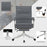 Vibration Massage Office Chair w/ Heat, Faux Leather Computer Chair w/ Footrest, Armrest, Reclining Back, Double-tier Padding, Grey